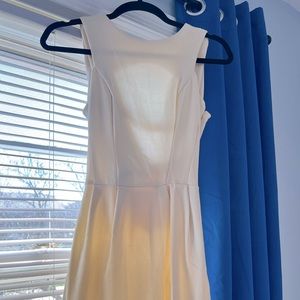 Cream open cowled back dress